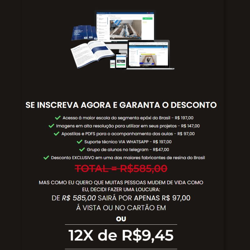 Escola do Epóxi 2.0 preço